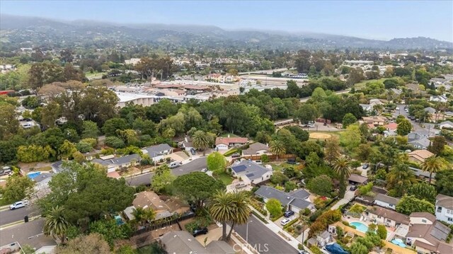 bird's eye view with a mountain view and a residential view