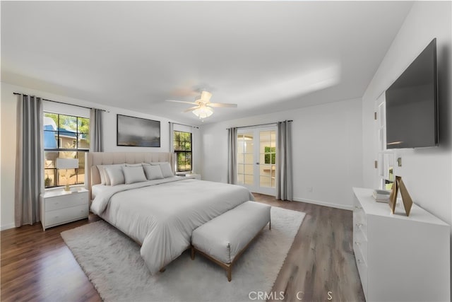 51192 Bon Veu Dr, Oakhurst, CA 93644 - bedroom featuring wood finished floors and ceiling fan