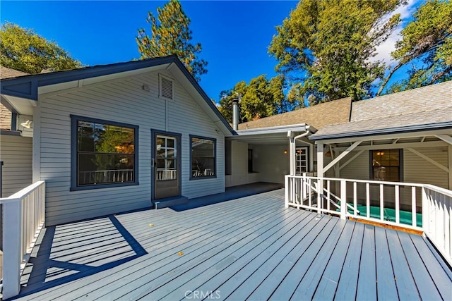 51192 Bon Veu Dr, Oakhurst, CA 93644 - view of wooden terrace