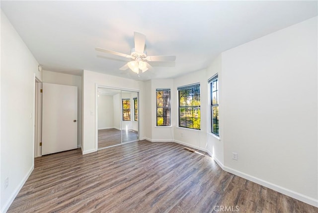 51192 Bon Veu Dr, Oakhurst, CA 93644 - spare room featuring wood finished floors and a ceiling fan