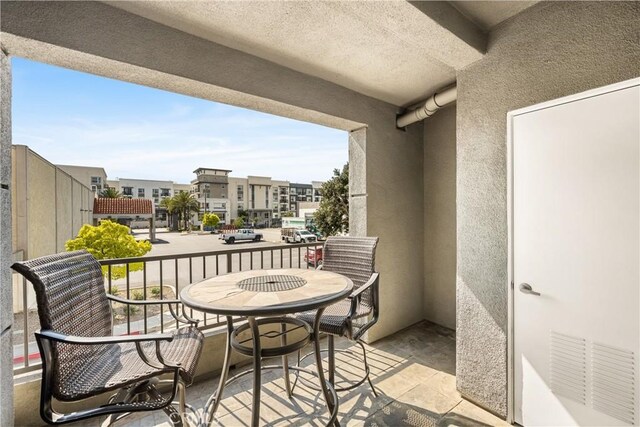 balcony with a residential view