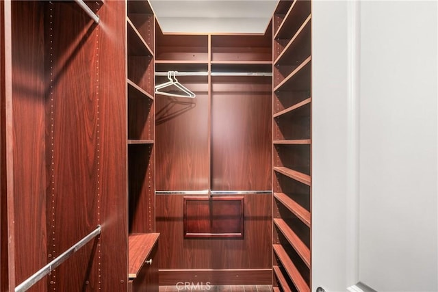 view of walk in closet