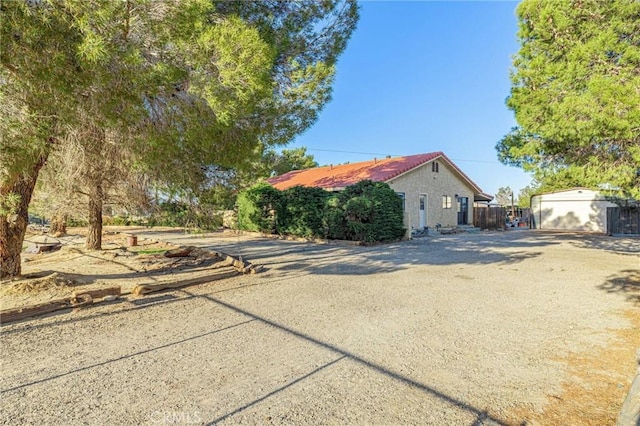 view of front of home with fence