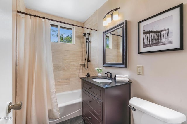 4806 Glenwood Ave, La Crescenta, CA 91214 - full bathroom with toilet, shower / tub combo, and vanity