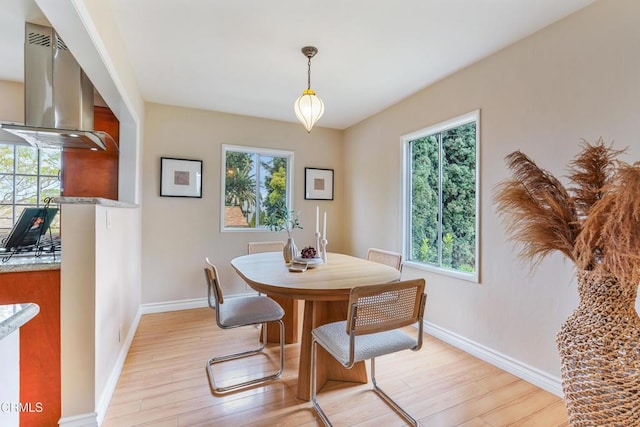 4806 Glenwood Ave, La Crescenta, CA 91214 - dining room with baseboards, plenty of natural light, and light wood-style flooring