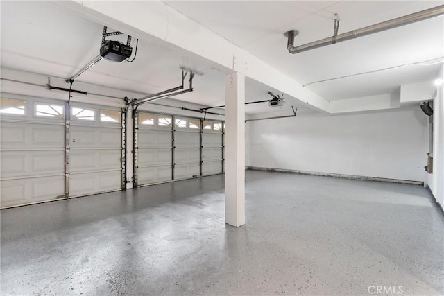 garage featuring a garage door opener