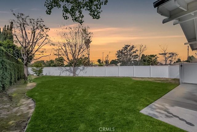22724 Califa St, Woodland Hills, CA 91367 - yard at dusk featuring a patio