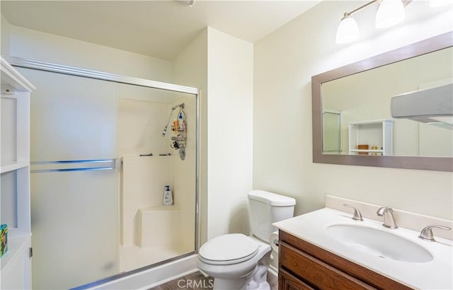 65 Rambling Ln, Aliso Viejo, CA 92656 - full bathroom featuring toilet, a shower stall, and vanity
