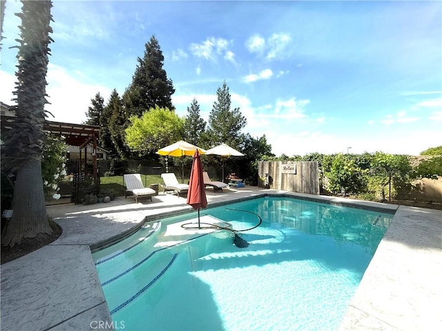 5170 Coronado St, Chowchilla, CA 93610 - view of pool with a patio, a fenced in pool, and a fenced backyard