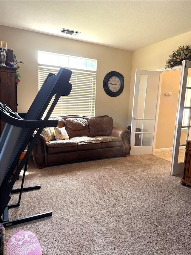 5170 Coronado St, Chowchilla, CA 93610 - exercise room featuring carpet flooring and visible vents