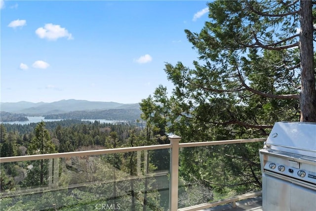 property view of mountains with a forest view