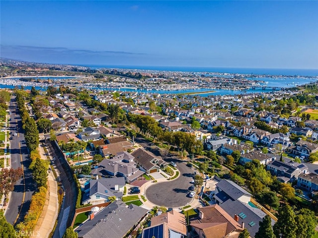 1232 Blue Gum Ln, Newport Beach, CA 92660 - drone / aerial view with a water view and a residential view
