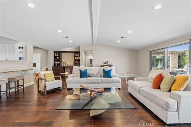 2791 Brimhall Dr, Rossmoor, CA 90720 - living room with dark wood-style floors and recessed lighting