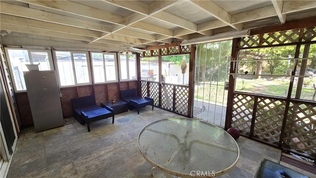 view of sunroom