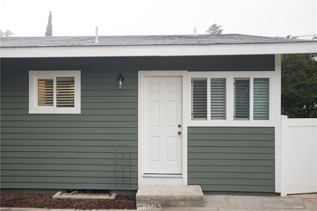 view of exterior entry