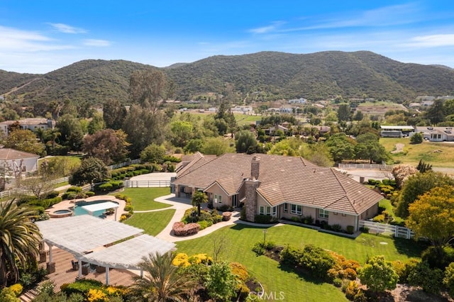 25032 Trilogy Trail Ln, Murrieta, CA 92562 - drone / aerial view with a mountain view