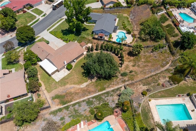 5655 Via Mensabe, Riverside, CA 92506 - aerial view of property and surrounding area with a pool