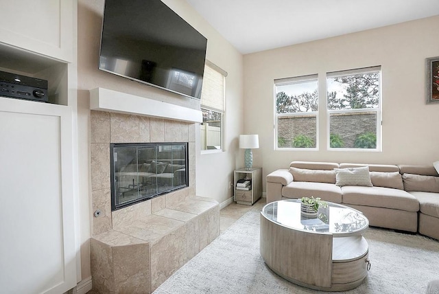 1693 Thompson Ave, Chula Vista, CA 91913 - living area with plenty of natural light and a tile fireplace