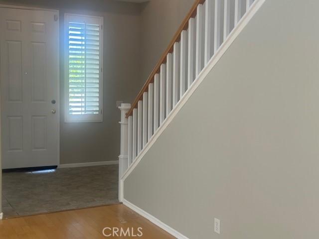 31329 Seminole St, Temecula, CA 92591 - entrance foyer featuring stairs and wood finished floors