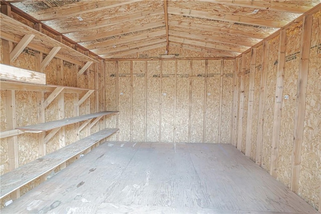 view of storage area