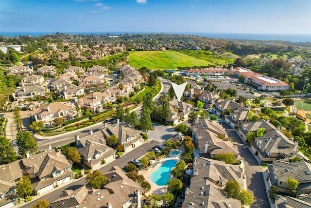 drone / aerial view featuring a residential view