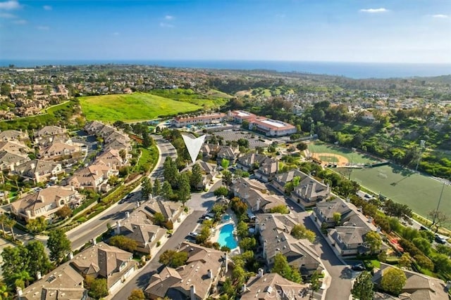 drone / aerial view with a residential view