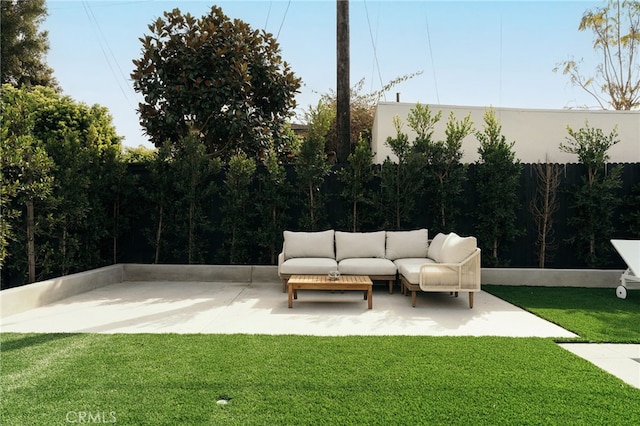 6144 W 76th St, Los Angeles, CA 90045 - view of patio / terrace featuring fence and an outdoor hangout area