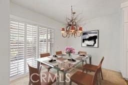 25723 Player Dr, Valencia, CA 91355 - dining area with a chandelier