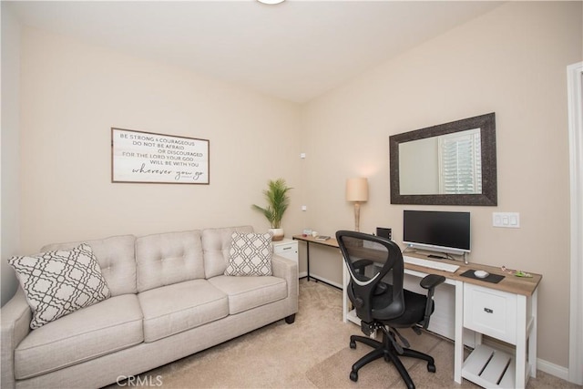 11534 Alana Ln, Beaumont, CA 92223 - home office with light carpet and baseboards
