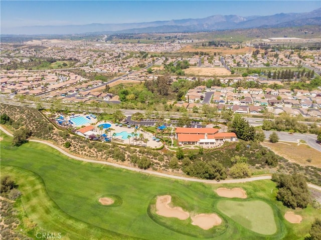 11534 Alana Ln, Beaumont, CA 92223 - drone / aerial view with a residential view, golf course view, and a mountain view