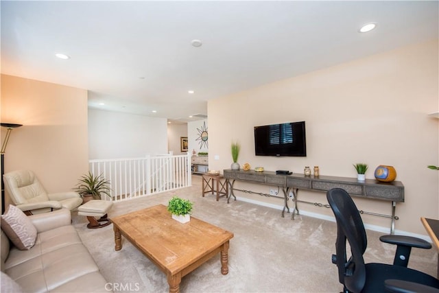 11534 Alana Ln, Beaumont, CA 92223 - carpeted living room with baseboards and recessed lighting