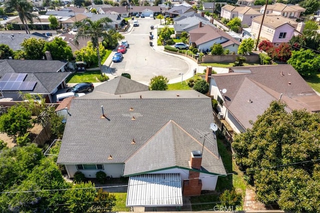 aerial view featuring a residential view