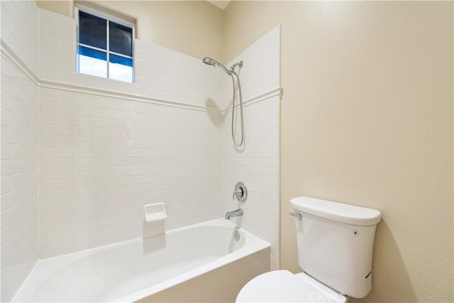 full bathroom with toilet and  shower combination