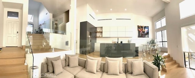 building lobby with stairway