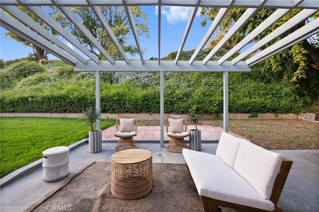 4421 Hempstead St, Simi Valley, CA 93063 - view of patio featuring a pergola and an outdoor hangout area