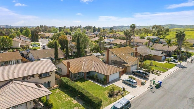 bird's eye view with a residential view