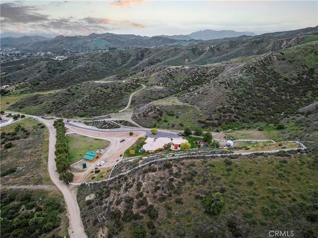aerial view featuring a mountain view
