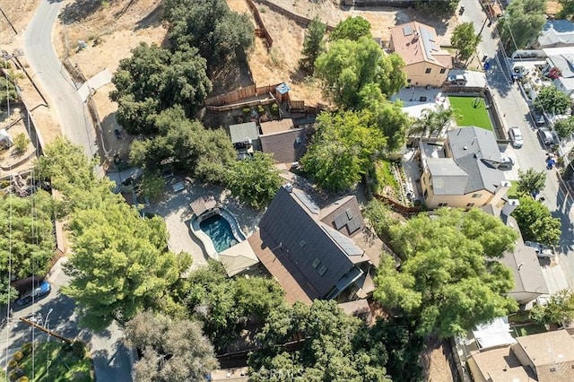 30052 Hunstock St, Castaic, CA 91384 - aerial view of property and surrounding area with nearby suburban area and a pool area