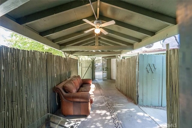 30052 Hunstock St, Castaic, CA 91384 - view of patio / terrace with ceiling fan