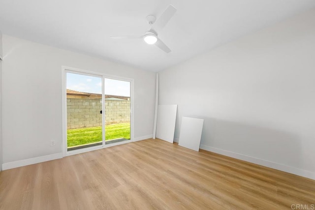 2263 Finch Ln, San Diego, CA 92123 - unfurnished room featuring light wood finished floors, baseboards, and ceiling fan