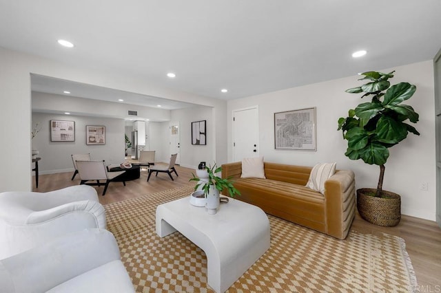 2263 Finch Ln, San Diego, CA 92123 - living room with wood finished floors, recessed lighting, and baseboards
