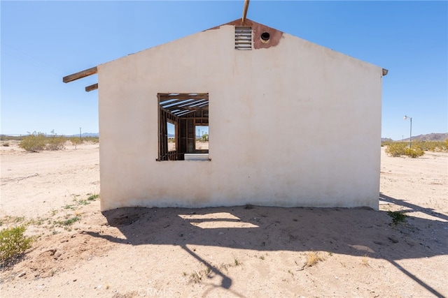 view of home's exterior featuring stucco siding
