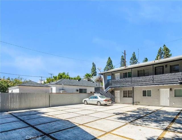 exterior space with fence
