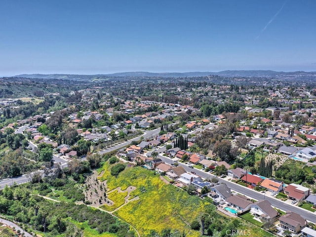 aerial view featuring a mountain view