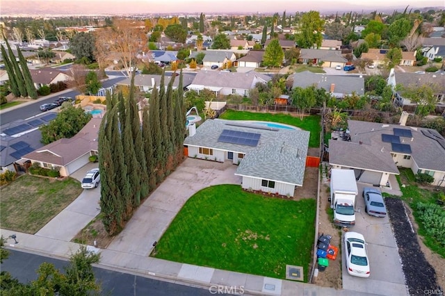 birds eye view of property featuring a residential view