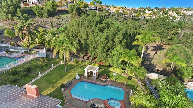 25641 Rapid Falls Rd, Laguna Hills, CA 92653 - bird's eye view of a pool area