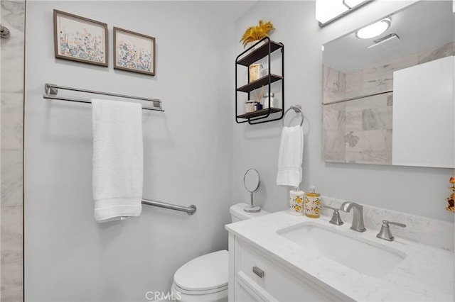312 W Lugonia Ave, Redlands, CA 92374 - bathroom with a shower, toilet, and vanity