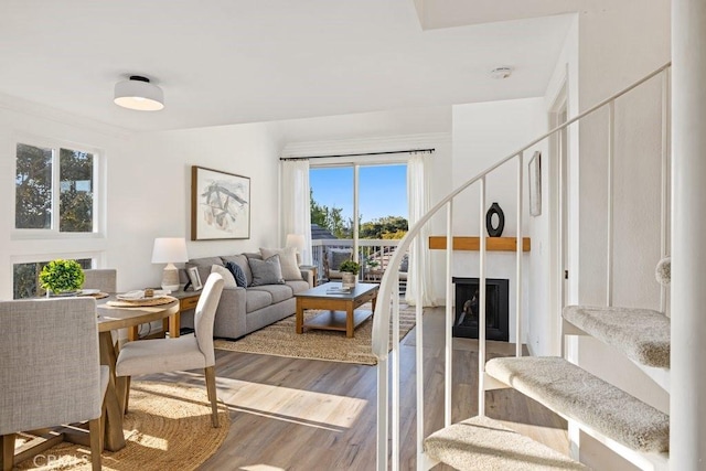 20371 Bluffside Cir Unit B401, Huntington Beach, CA 92646 - living room featuring wood finished floors