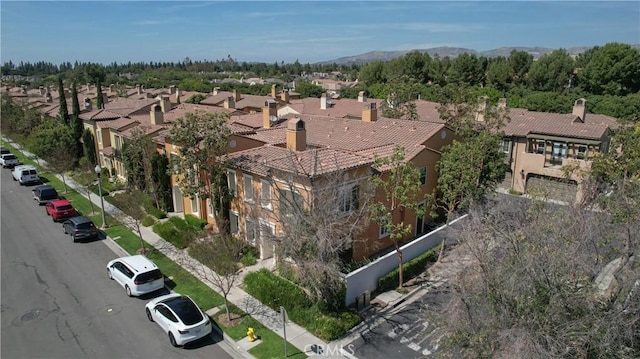 aerial view with a residential view