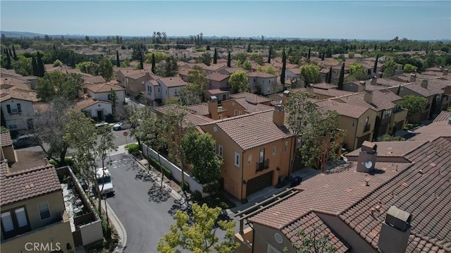bird's eye view featuring a residential view